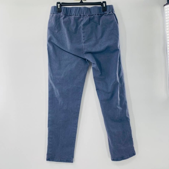 Soft Surroundings Colorful Metro Leggings Button Midnight Teal Blue Size Medium - Picture 4 of 12